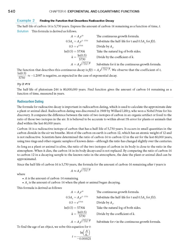Algebra and Trigonometry - Front Matter 558